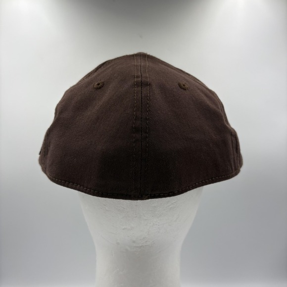 Dickies Hat Cap Fitted Mens One Size Brown Twill Baseball Workwear Stretch Fit - Picture 3 of 10